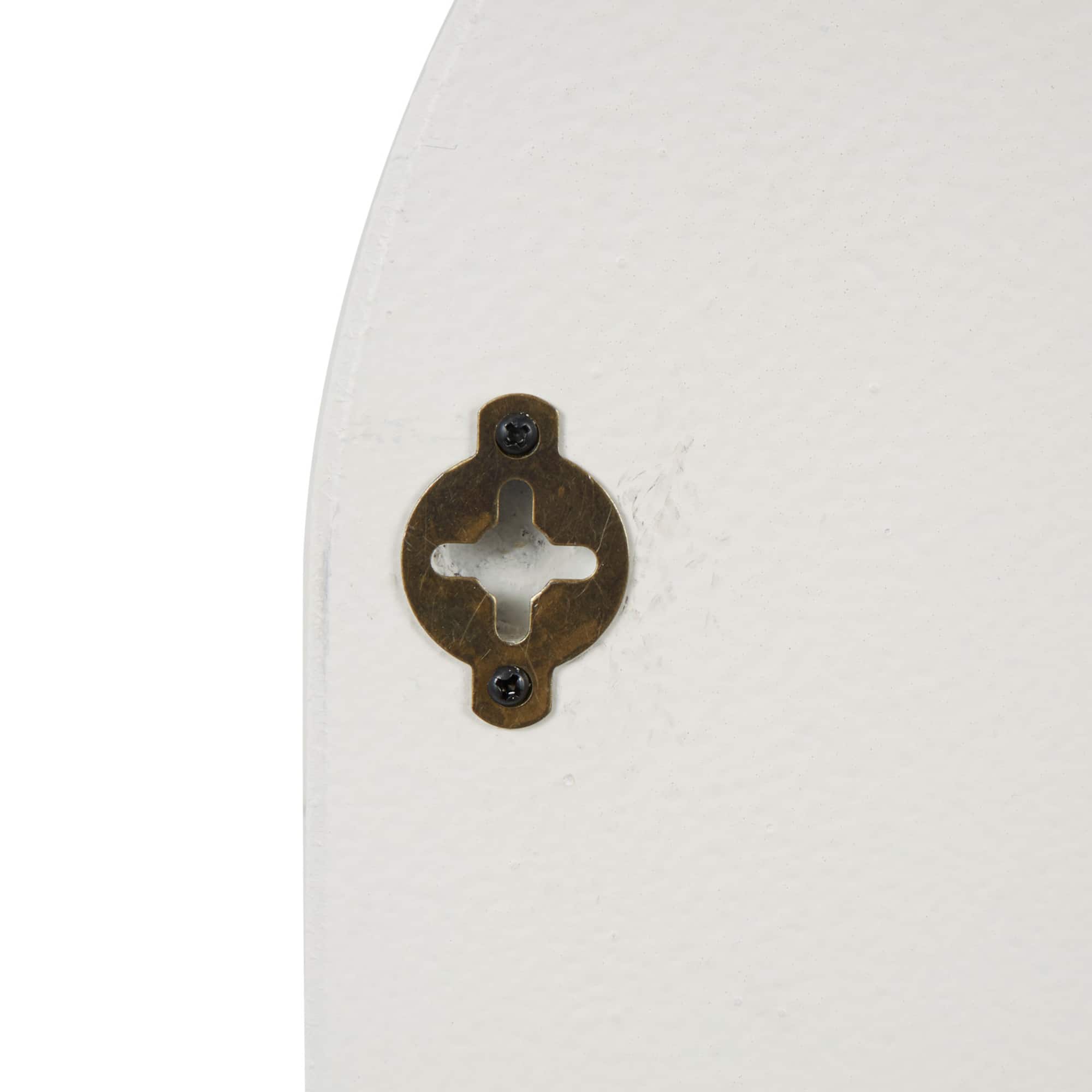 24" Cream Geometric Arched Wall Shelf